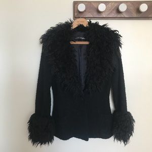 VTG Betsey Johnson fur/wool coat